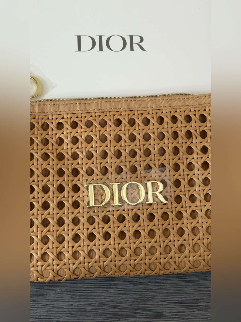 Dior 2026 GWP Woven Rattan Style Clutch Bag - Picture 2 of 7